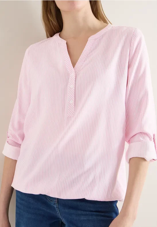 Cecil Damen Gestreifte Bluse in Rosa, Gr: L