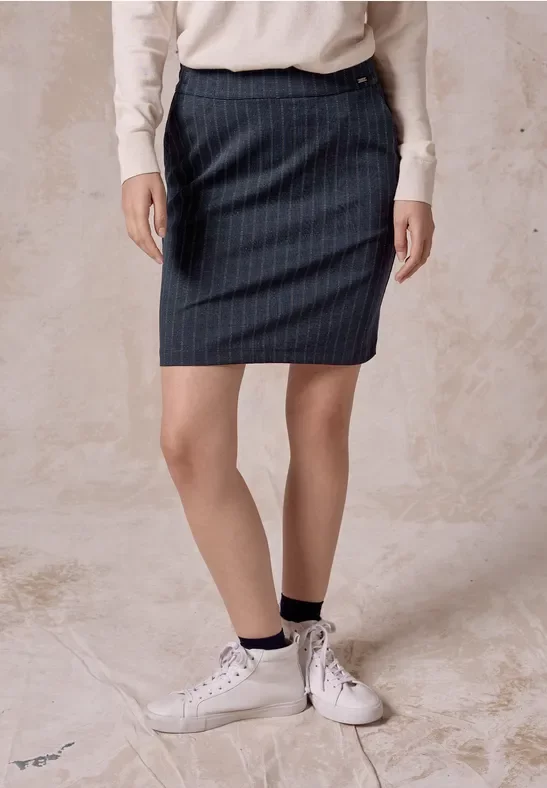 Thumbnail - Cecil Damen Rock mit Nadelstreifen in Blau, Gr: M