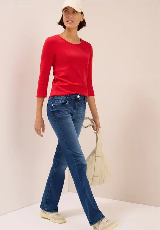 Cecil Damen Basic Shirt in Rot, Gr: L