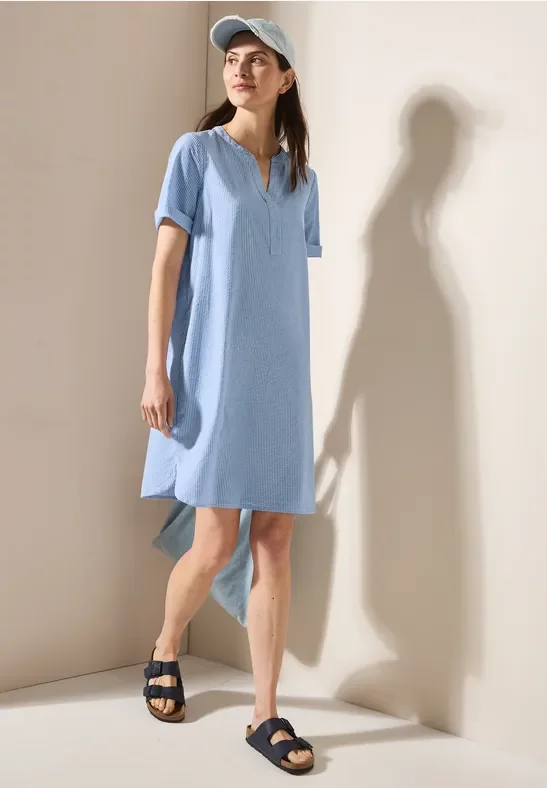 Thumbnail - Cecil Damen Seersucker Kleid in Blau, Gr: L