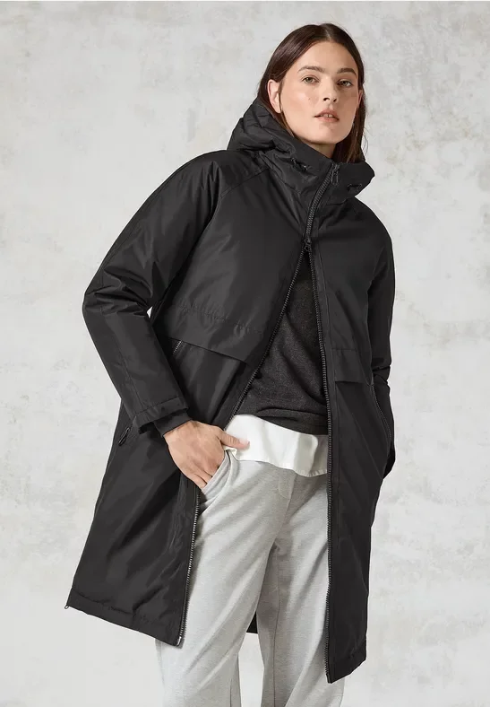 Thumbnail - Cecil Damen Gefütterter Trenchcoat in Schwarz, Gr: XL