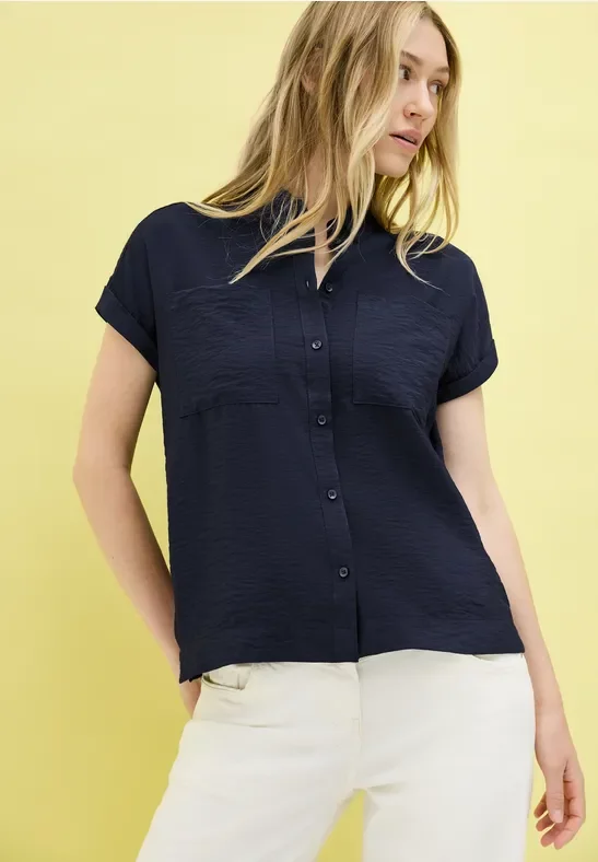 Thumbnail - Cecil Damen Hemdbluse in Blau, Gr: XXL