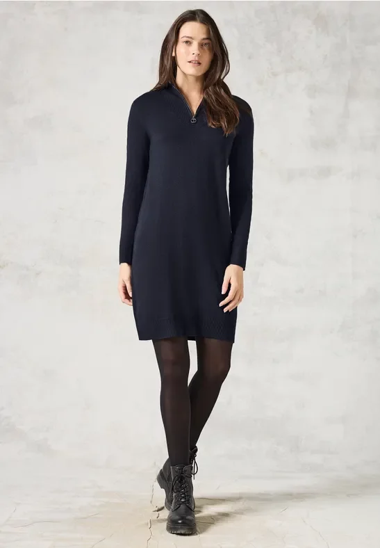 Cecil Damen Kuscheliges Strickkleid in Blau, Gr: XXL