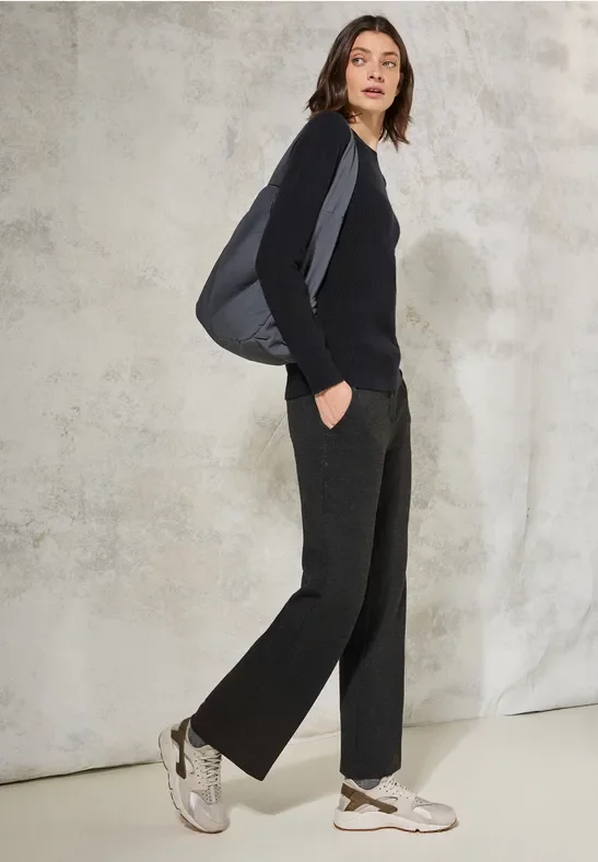 Thumbnail - Cecil Damen Softer Strukturpullover in Schwarz, Gr: M