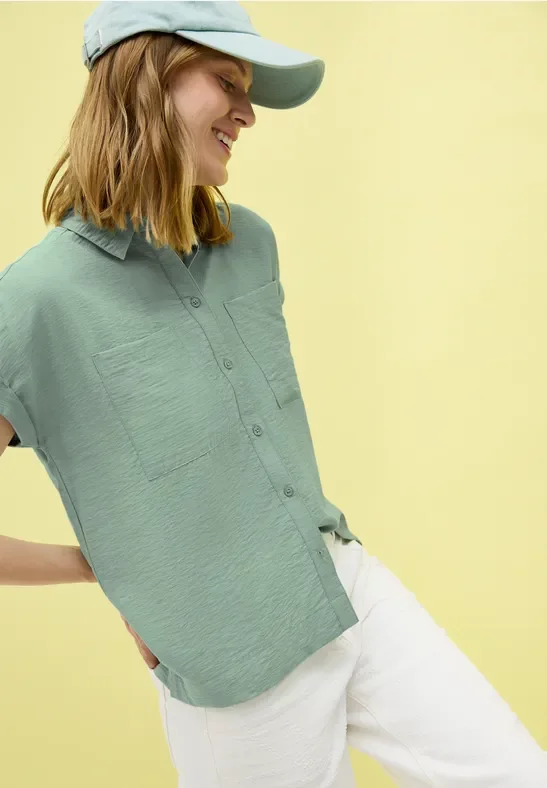 Thumbnail - Cecil Damen Hemdbluse in Grün, Gr: L
