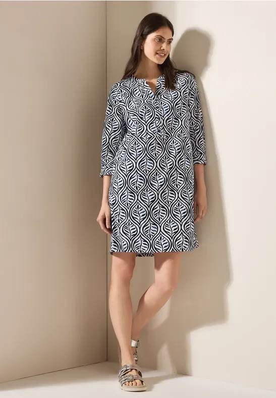Thumbnail - Cecil Damen Gemustertes Tunika-Kleid in Blau, Gr: S