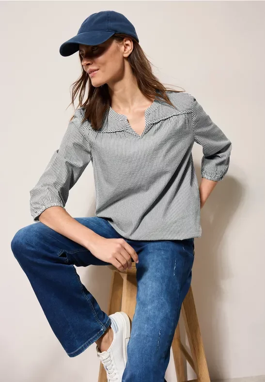 Thumbnail - Cecil Damen Seersucker Tunika in Grün, Gr: M