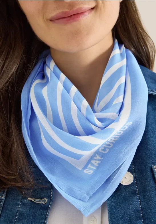 Cecil Damen Gemustertes Bandana in Blau, Gr: One size
