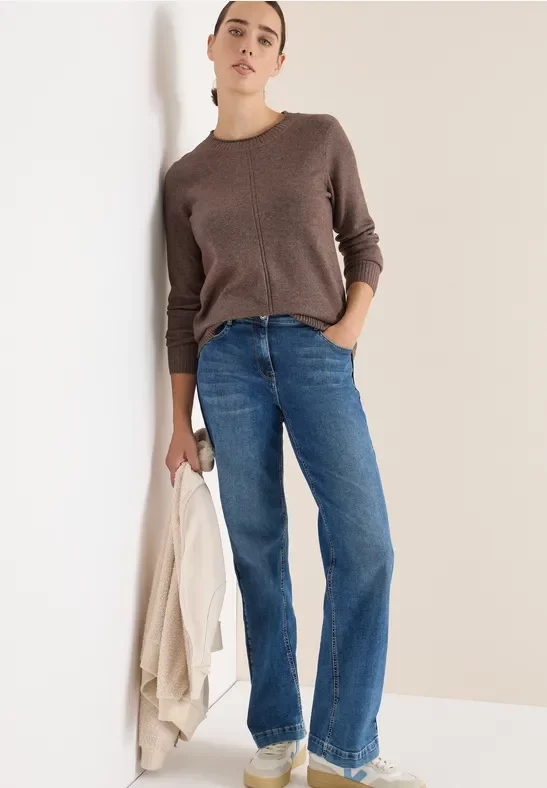 Thumbnail - Cecil Damen Kuscheliger Pullover in Braun, Gr: XS