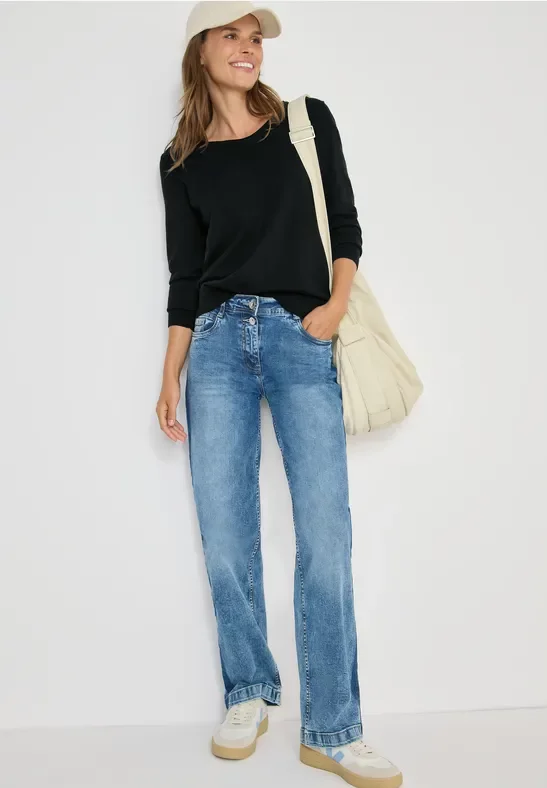 Cecil Damen Kuscheliger Pullover in Grün, Gr: XS