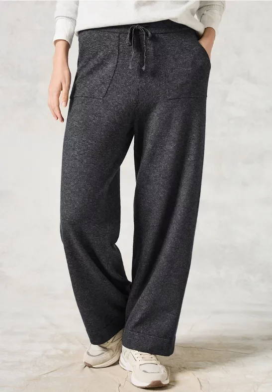 Cecil Damen Strick-Hose in Grau, Gr: XS