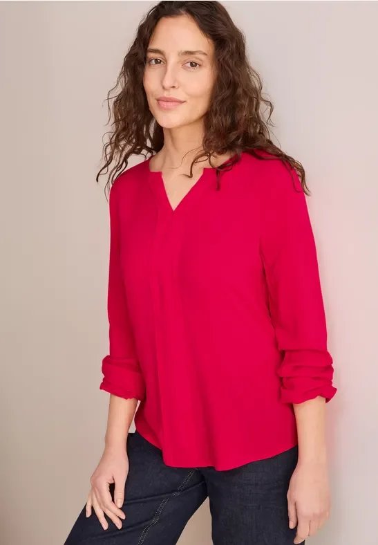 Thumbnail - Cecil Damen Bluse in Unifarbe in Rot, Gr: M