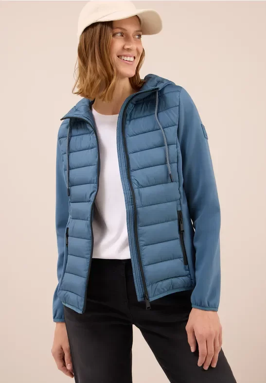 Thumbnail - Cecil Damen Scuba Mix Jacke in Blau, Gr: XXL