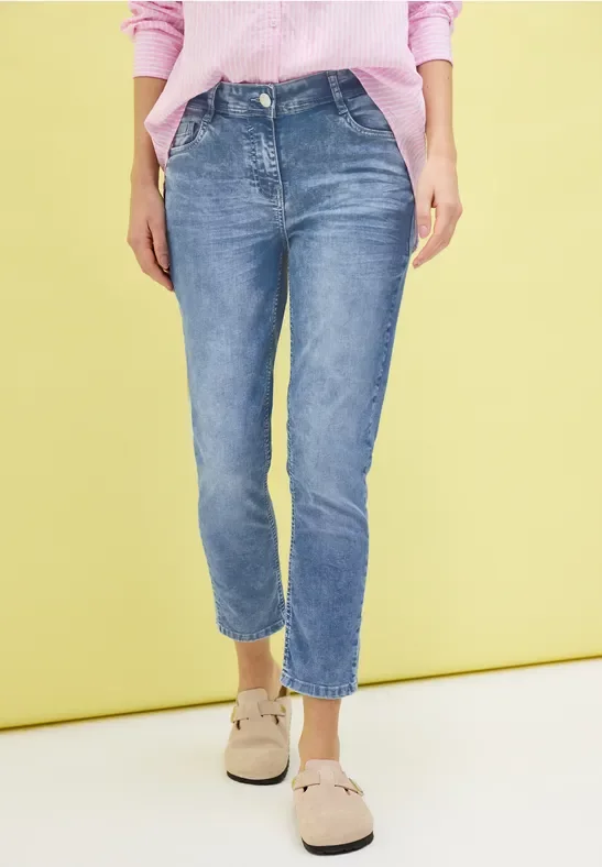 Thumbnail - Cecil Damen Straight Leg 7/8-Jeans in Blau, Gr: 34