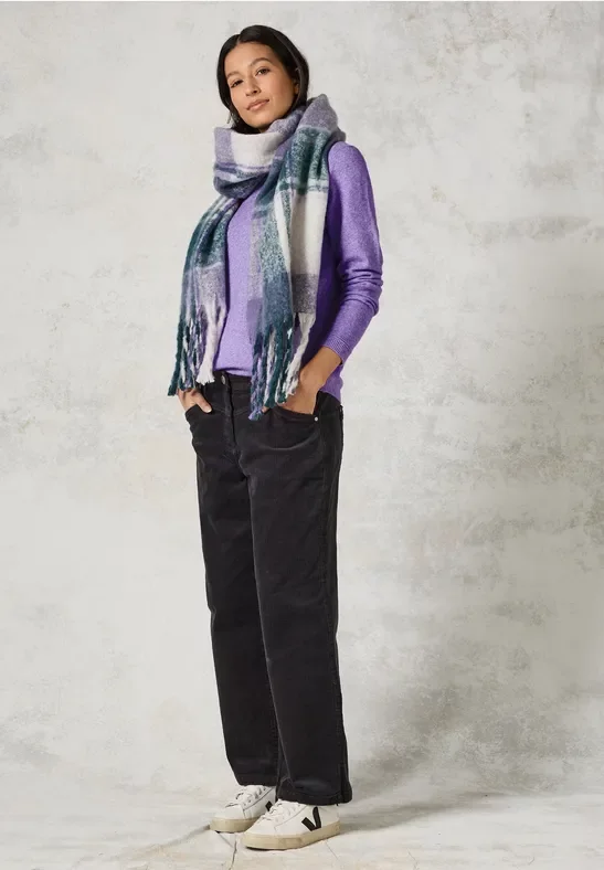 Cecil Damen Kuscheliger Pullover in Lila, Gr: XXL