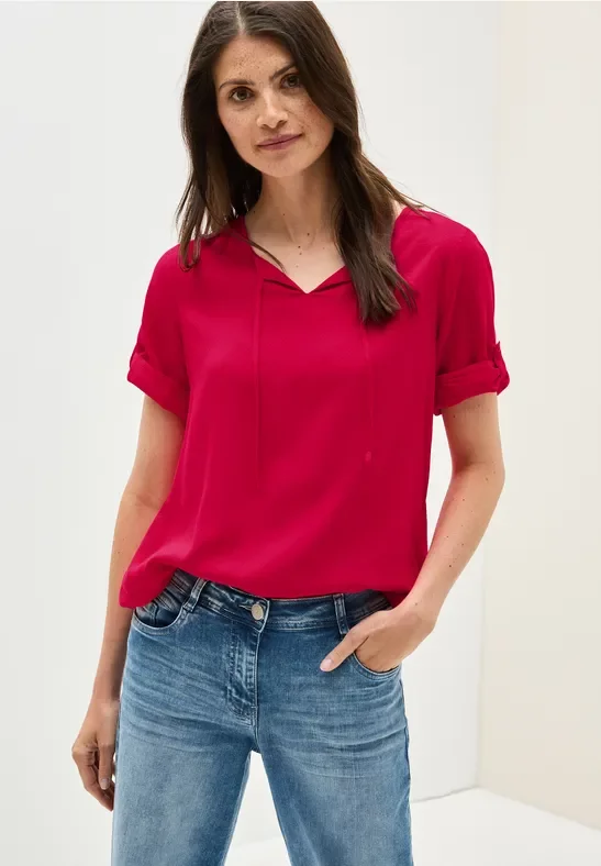 Thumbnail - Cecil Damen Tunika in Unifarbe in Rot, Gr: M
