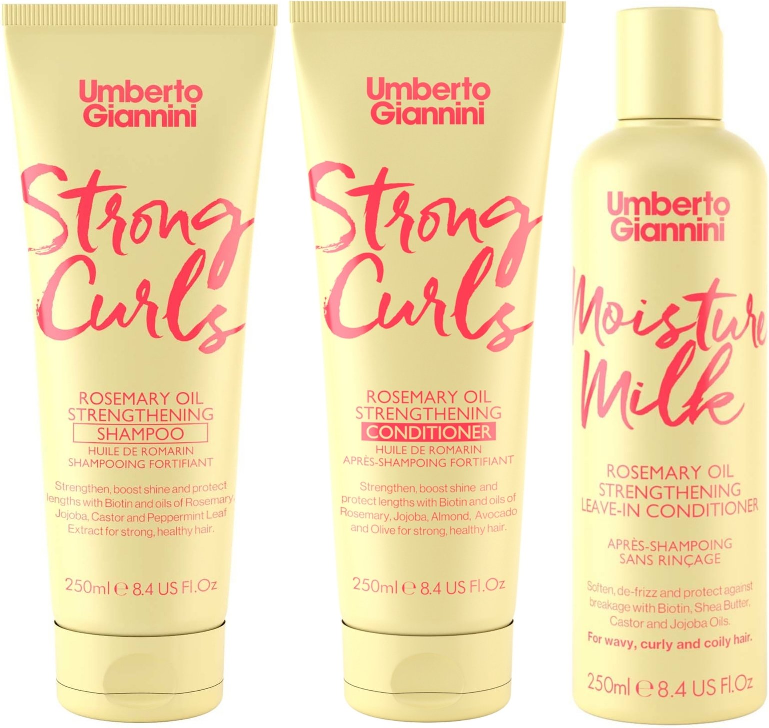Umberto Giannini Strong Curls Strengthen & Hydrate Trio
