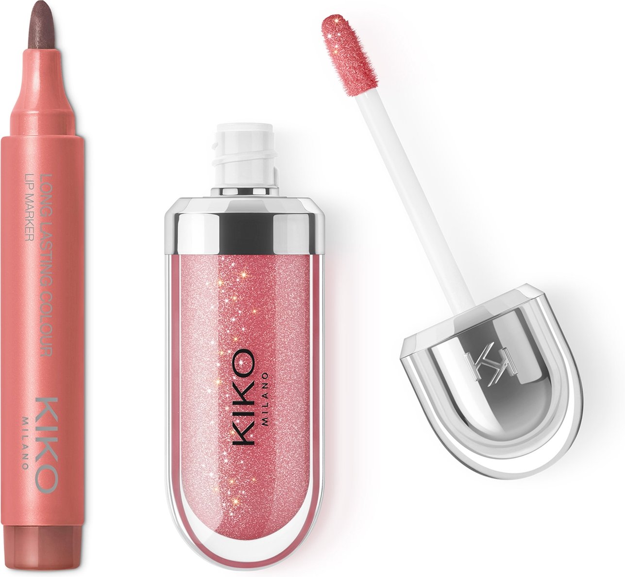 KIKO Milano Exclusive Lip Combo (Various Shades) - Rosey Nude