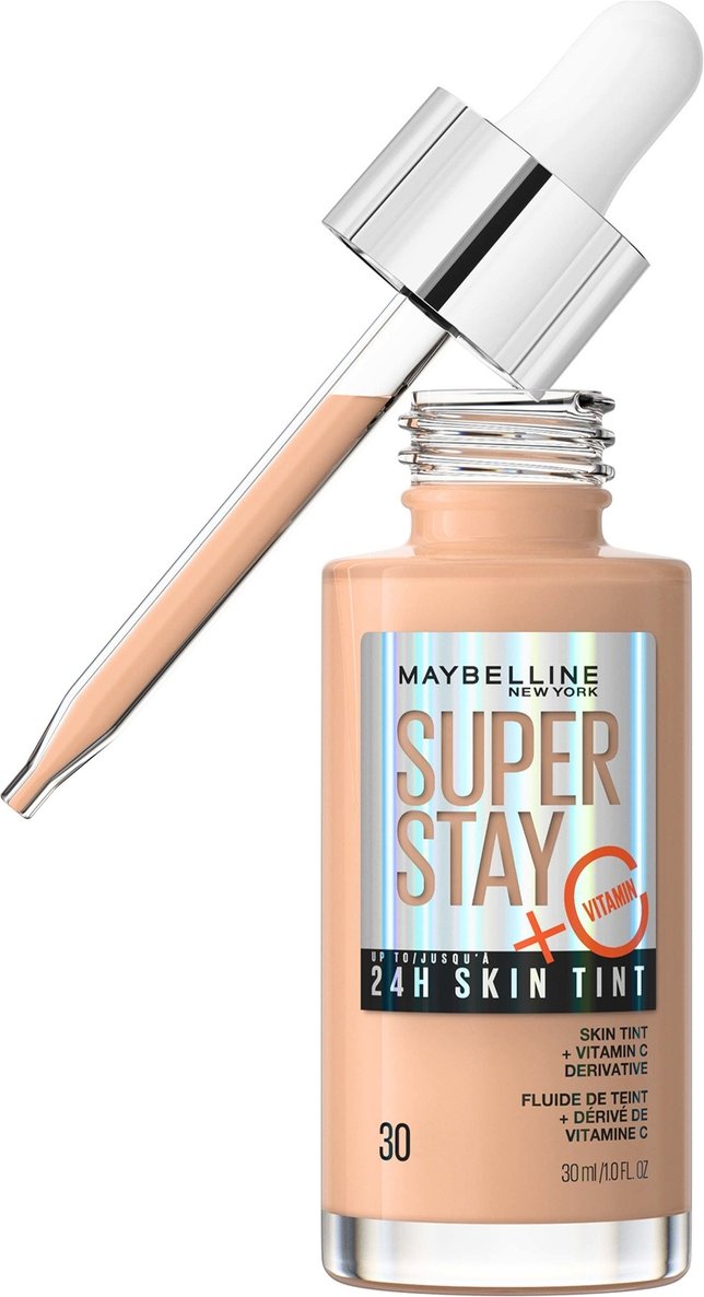 Maybelline Super Stay up to 24H Skin Tint Foundation + Vitamin C 30ml (Various Shades) - 30