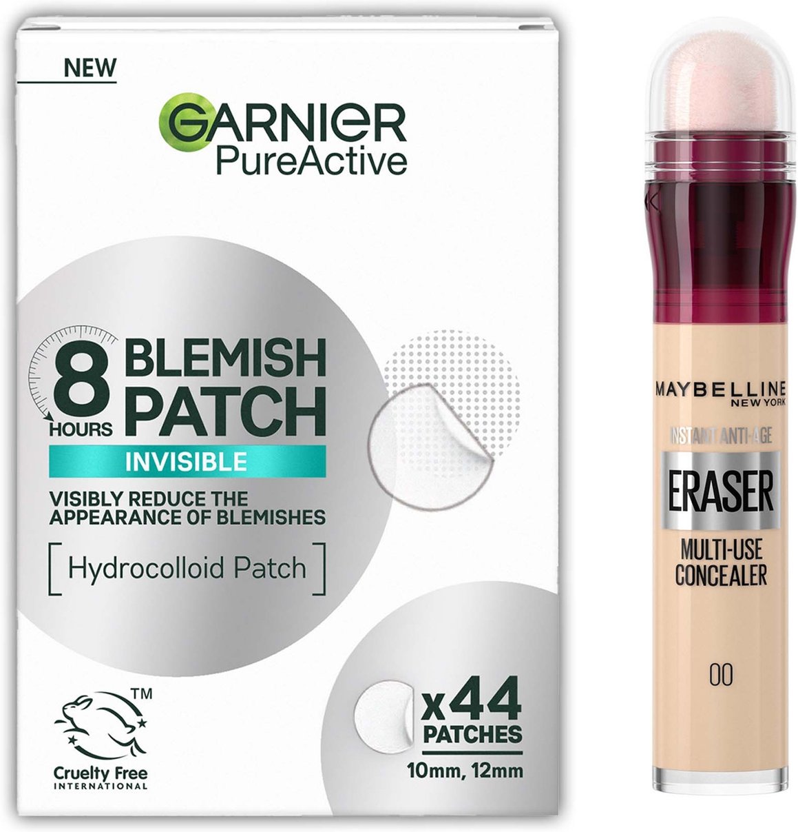 Garnier x Maybelline Patch & Conceal Bundle (Various Shades) - 00 Ivory