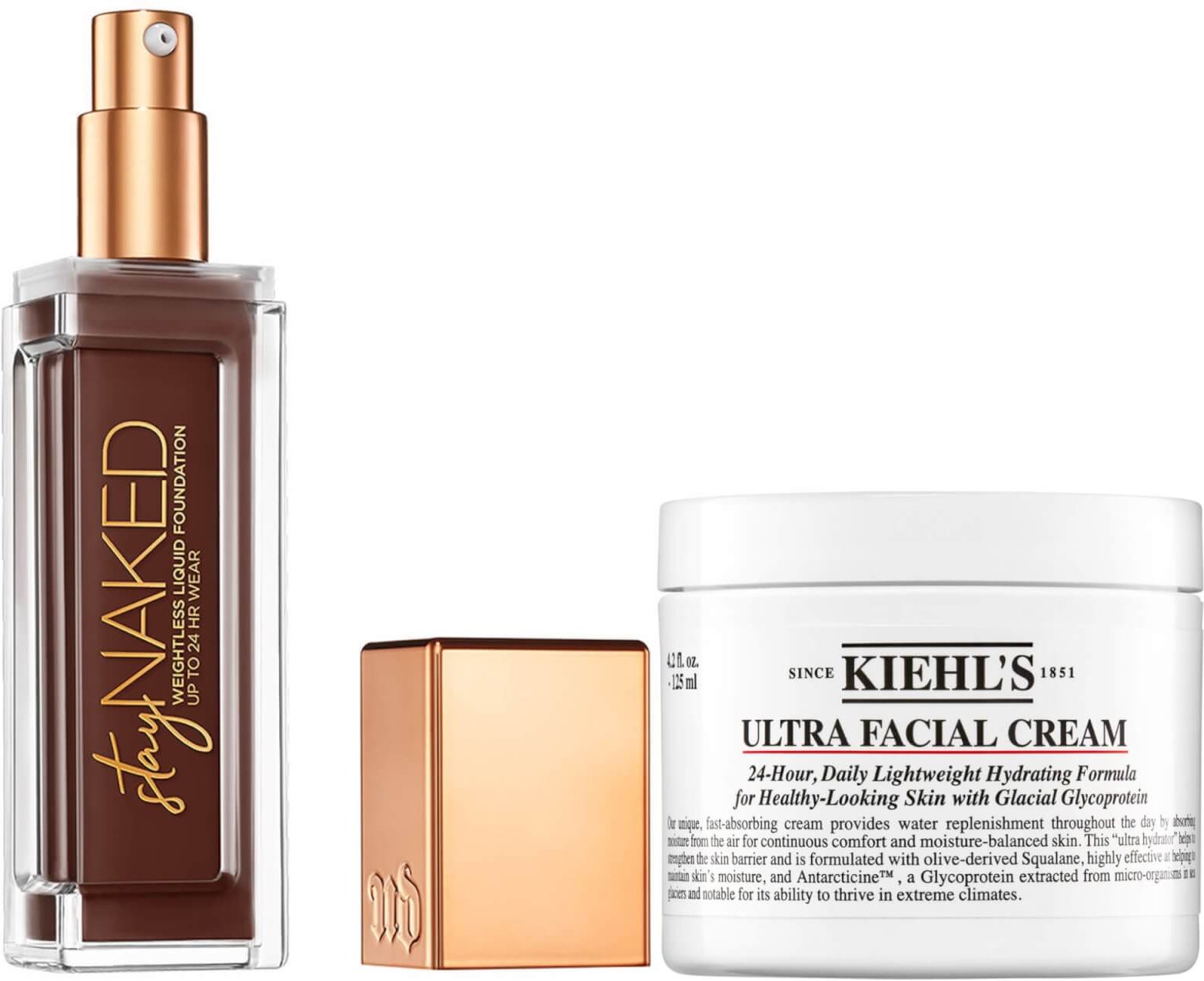 Urban Decay Stay Naked Foundation x Kiehl's Ultra Facial Cream 50 ml Bundle (verschiedene Farbtöne) - 90WR