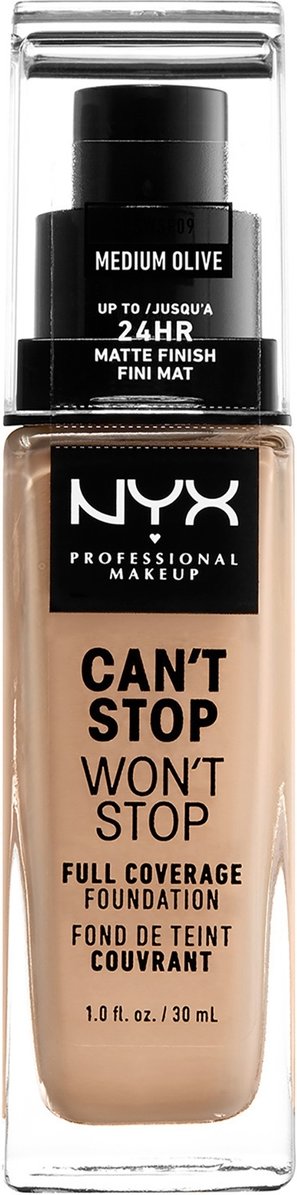 NYX Professional Makeup Can't Stop Won't Stop 24 Hour Foundation (verschiedene Farbtöne) - Medium Olive