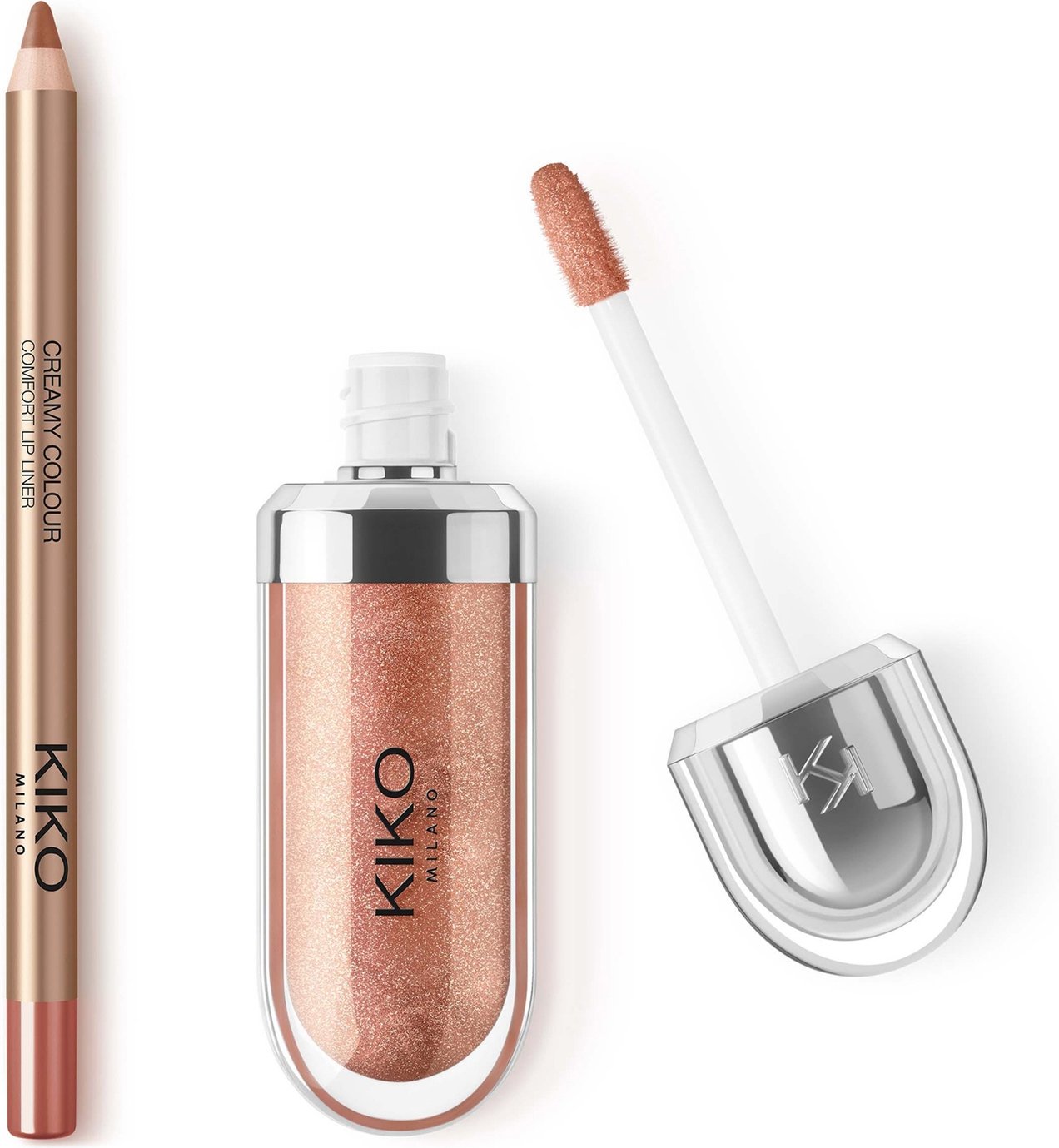 Thumbnail - KIKO Milano 3D Hydra Lip Combo (Various Shades) - Golden Shimmer