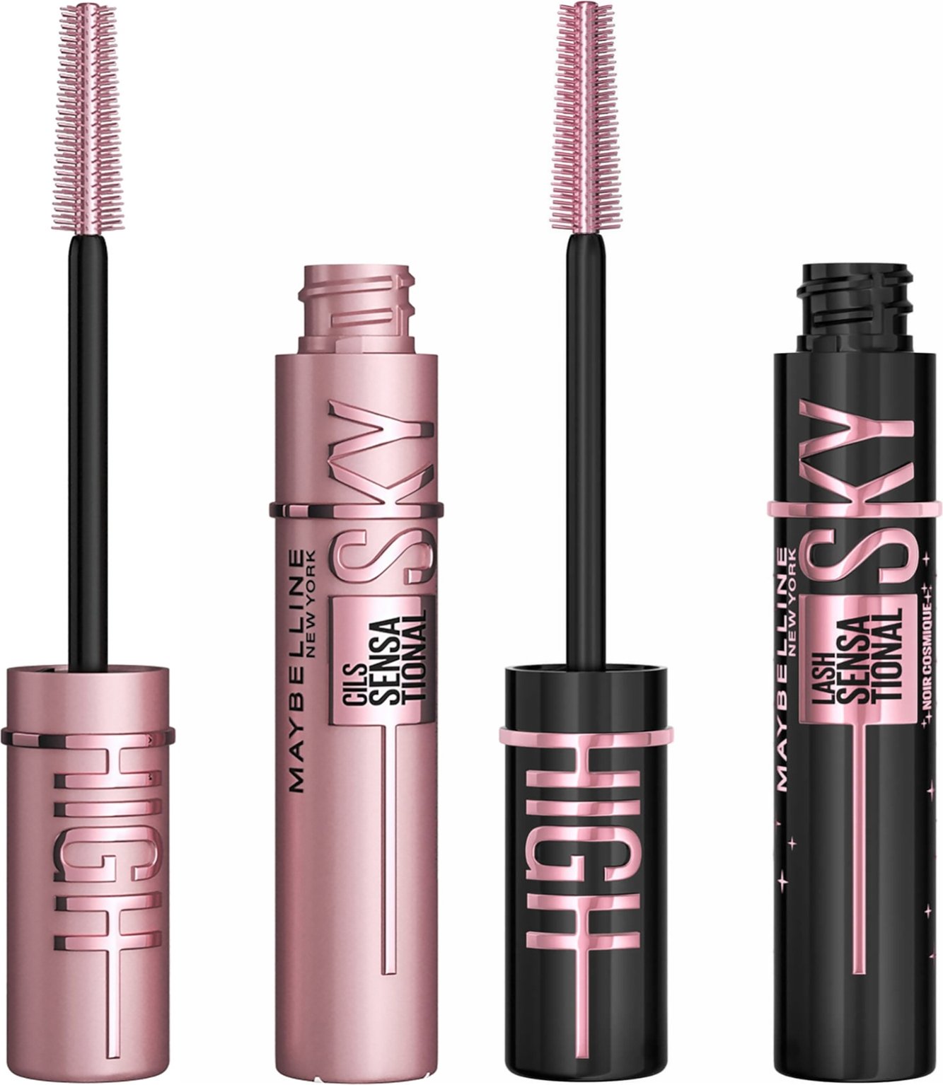 Maybelline Lash Sensational Sky High Mascara Bundle (Various Shades) - Day and Night Duo