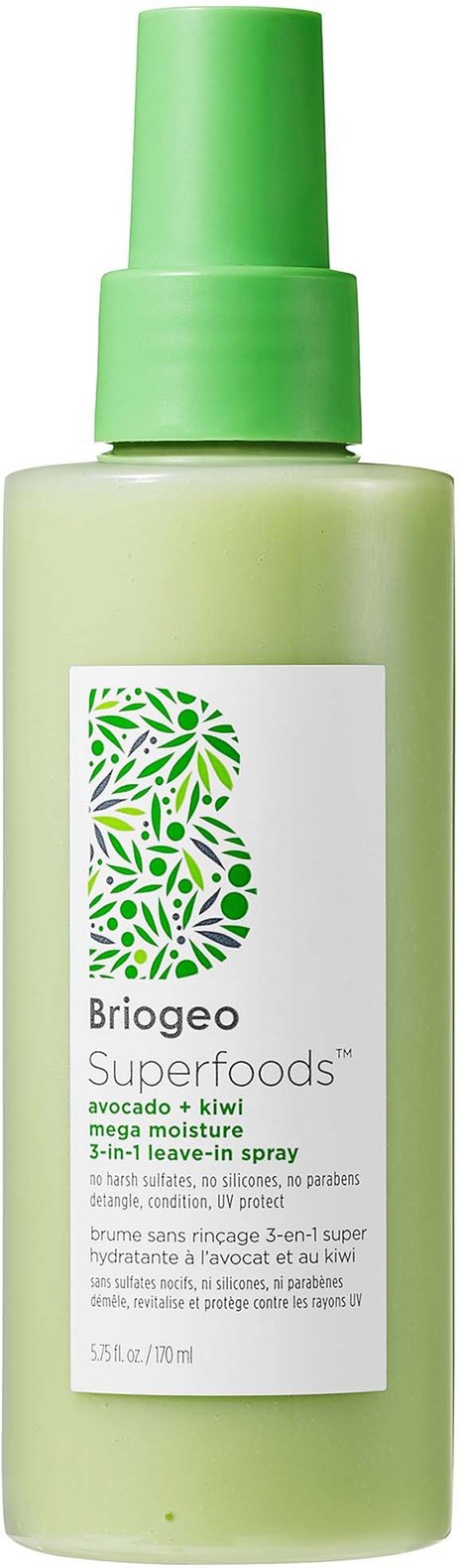 Briogeo Superfoods Avocado and Kiwi Mega Moisture 3-In-1 Leave-In Spray 170ml