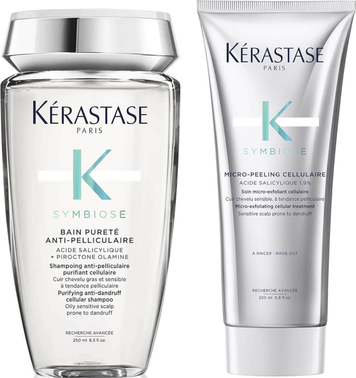 Kérastase Symbiose Anti-Dandruff Exfoliate and Cleanse Duo for Oily Scalps