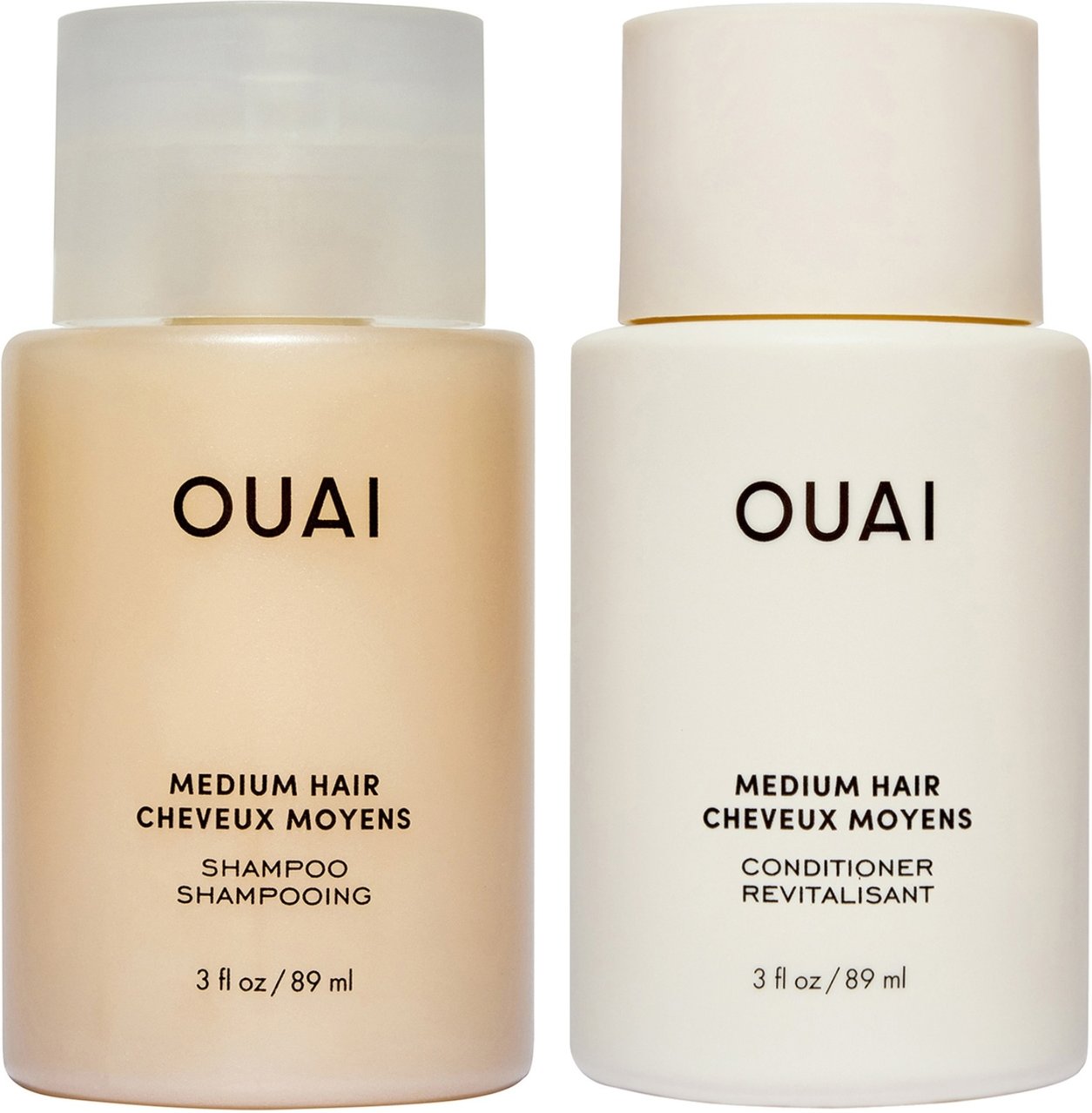 OUAI Medium Shampoo and Conditioner Travel Bundle