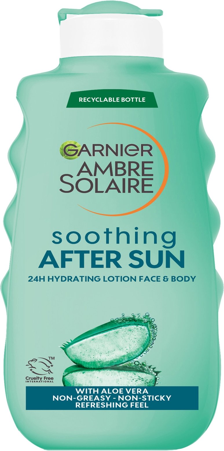 Garnier Ambre Solaire After Sun Lotion For Face & Body With Aloe Vera, 175ml