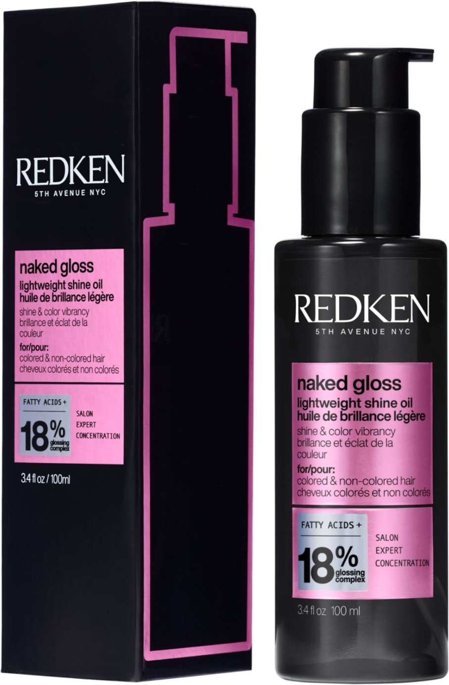 Redken Acidic Color Gloss Naked Gloss, Lightweight Hair Oil, add Shine and Moisture for Dull Hair 100ml