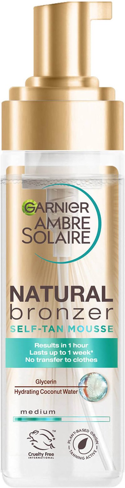 Thumbnail - Garnier Ambre Solaire Vegan Natural Bronzer Intense Clear Self Tan Mousse 200ml