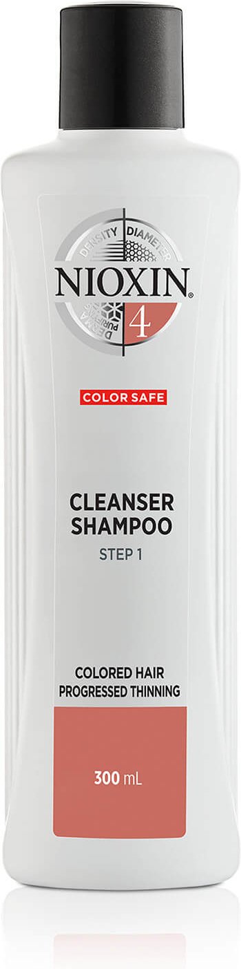 NIOXIN 3-Part System 4 Cleanser Shampoo for Coloured Hair with Progressed Thinning 300ml
