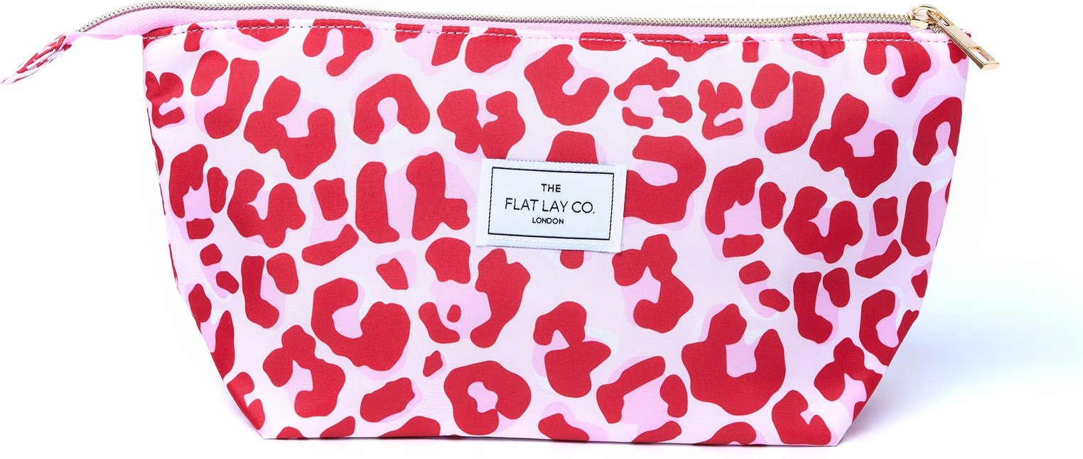 The Flat Lay Co. Essential Pouch in Pink Leopard