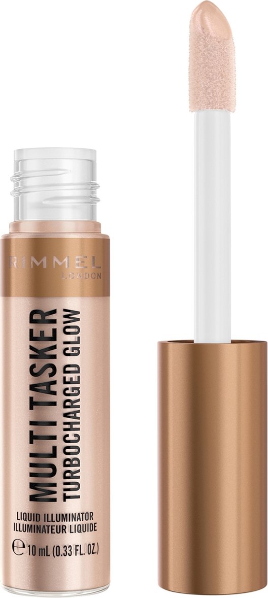 Rimmel Multi Tasker Turbocharged Glow Liquid Illuminator 10ml (Various Shades) - 004 Chelsea Glow