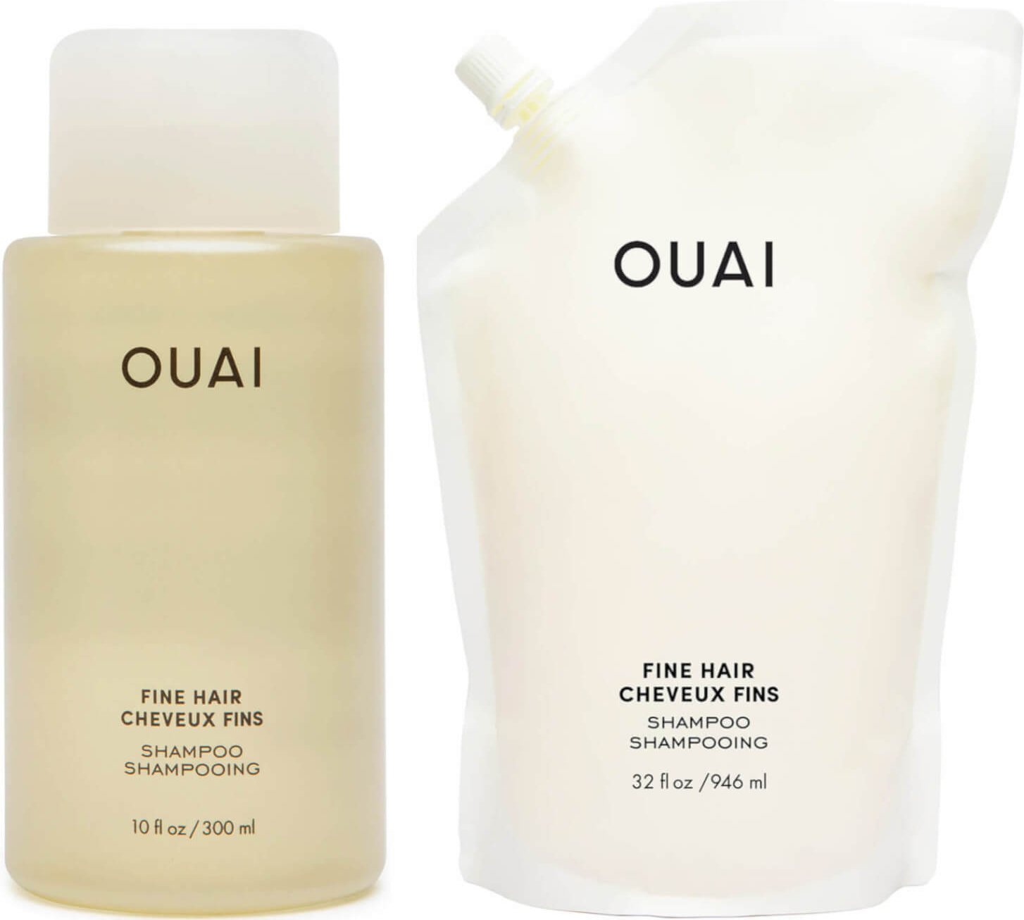 OUAI Fine Shampoo and Refill Bundle