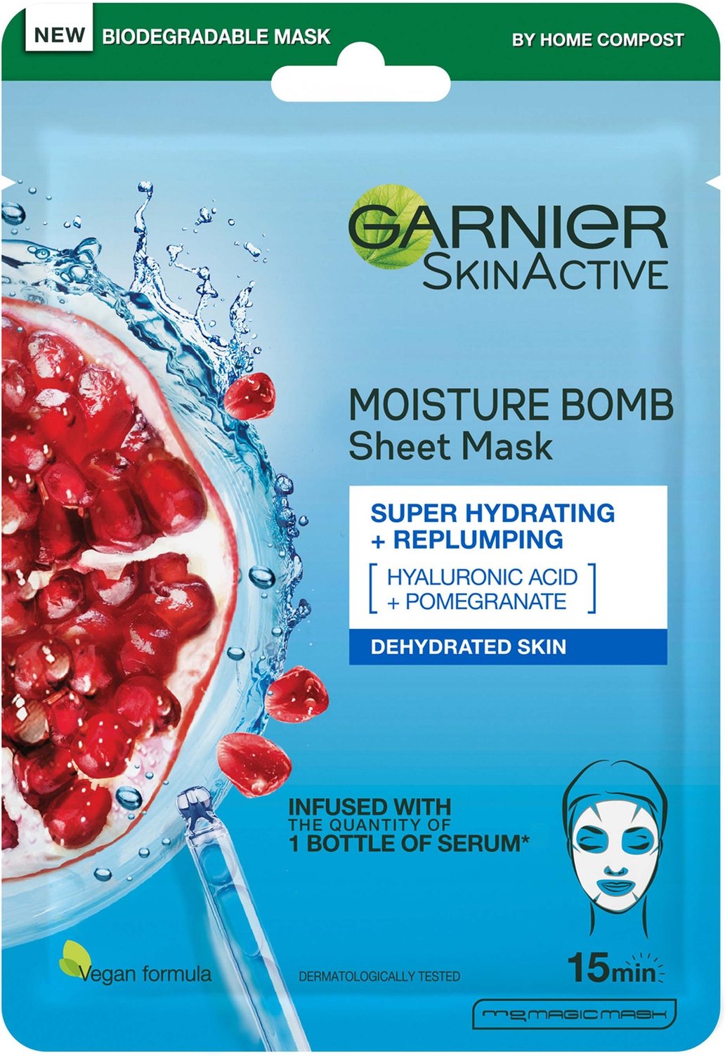 Garnier Moisture Bomb Pomegranate Hydrating Face Sheet Mask