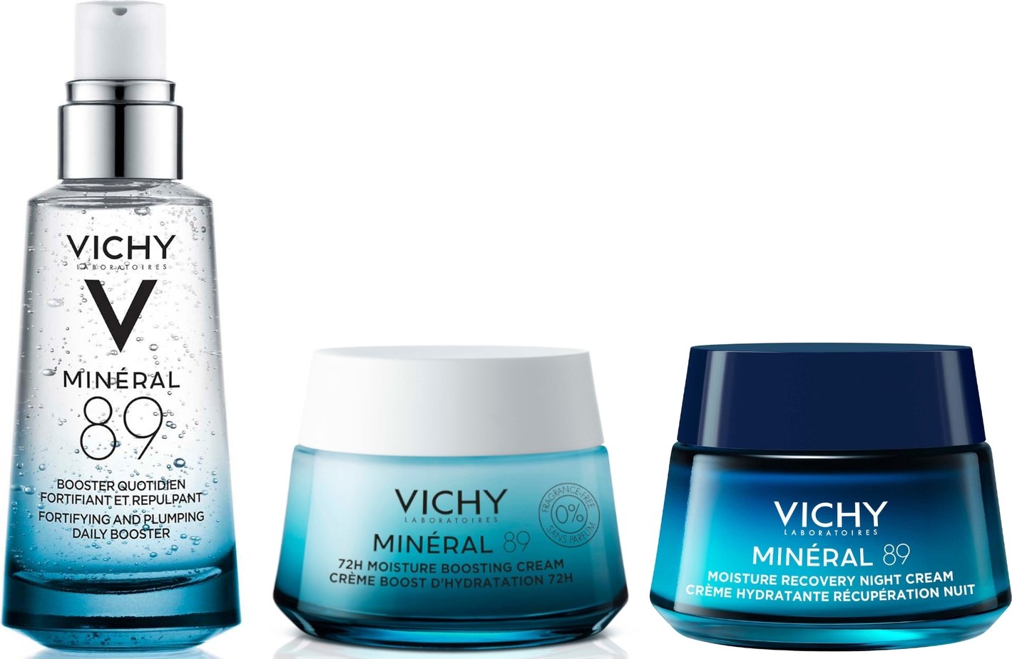 Vichy Minéral 89 3-Step Hydration Boost Day & Night Routine Bundle