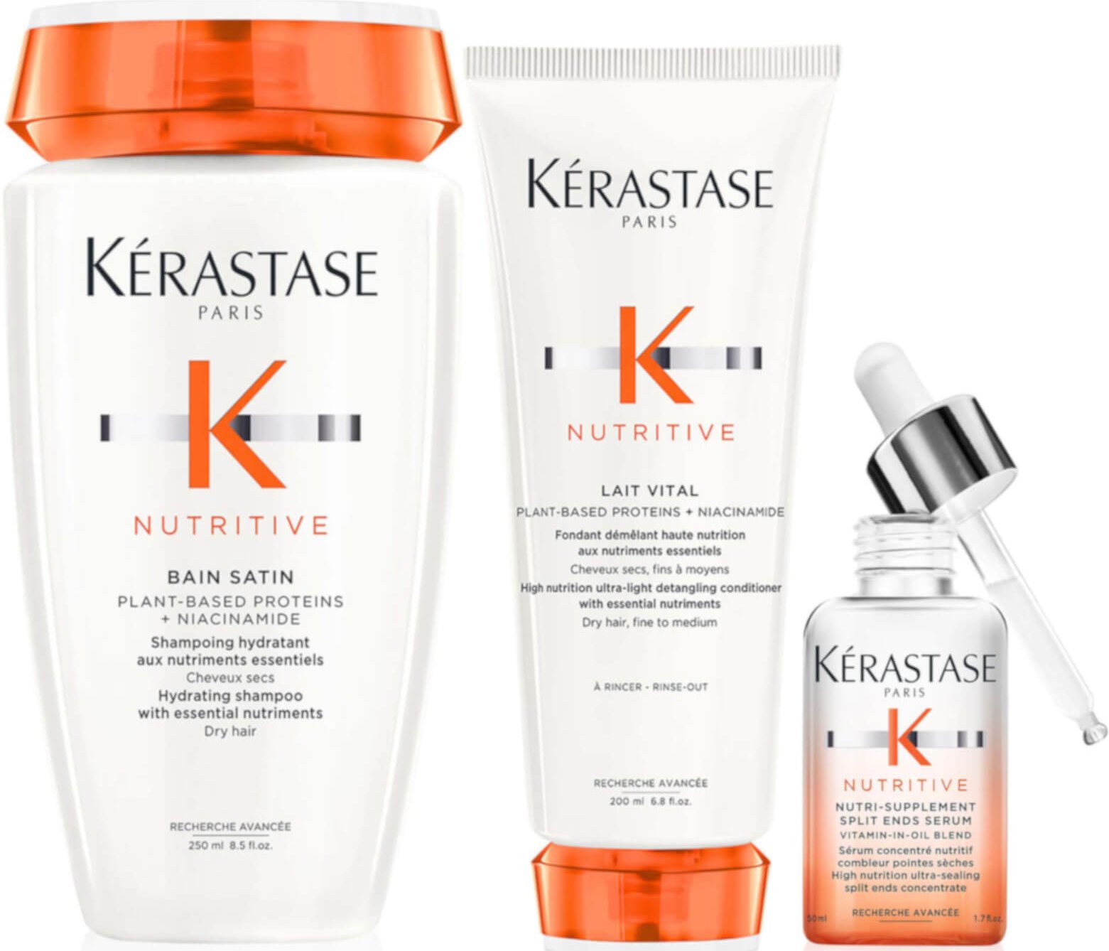 Kérastase Nutritive Root To Tip Hydrating Heroes Nourish and Smooth Bundle for Fine-Medium Dry Hair