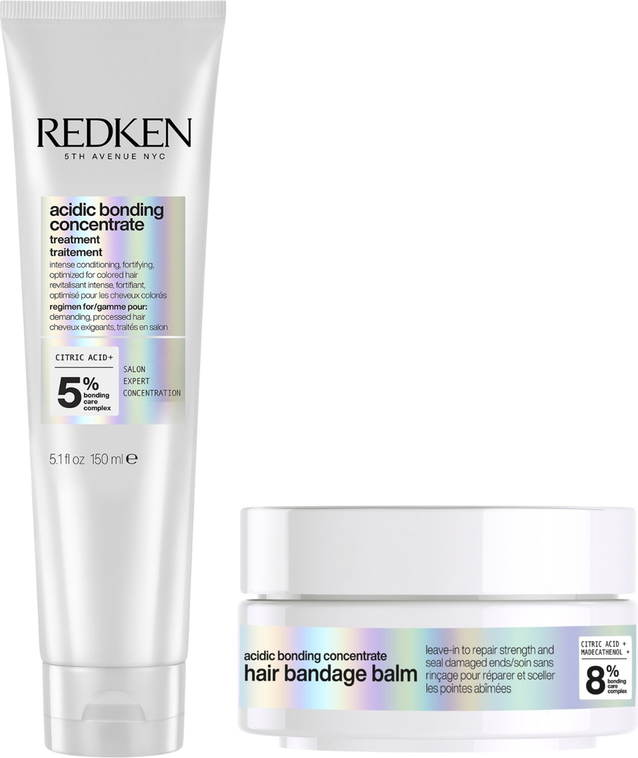 Redken Acidic Bonding Concentrate Leave In Treatment 150ml & Redken Acidic Bonding Concentrate Hair Bandage Balm 75ml Bu...