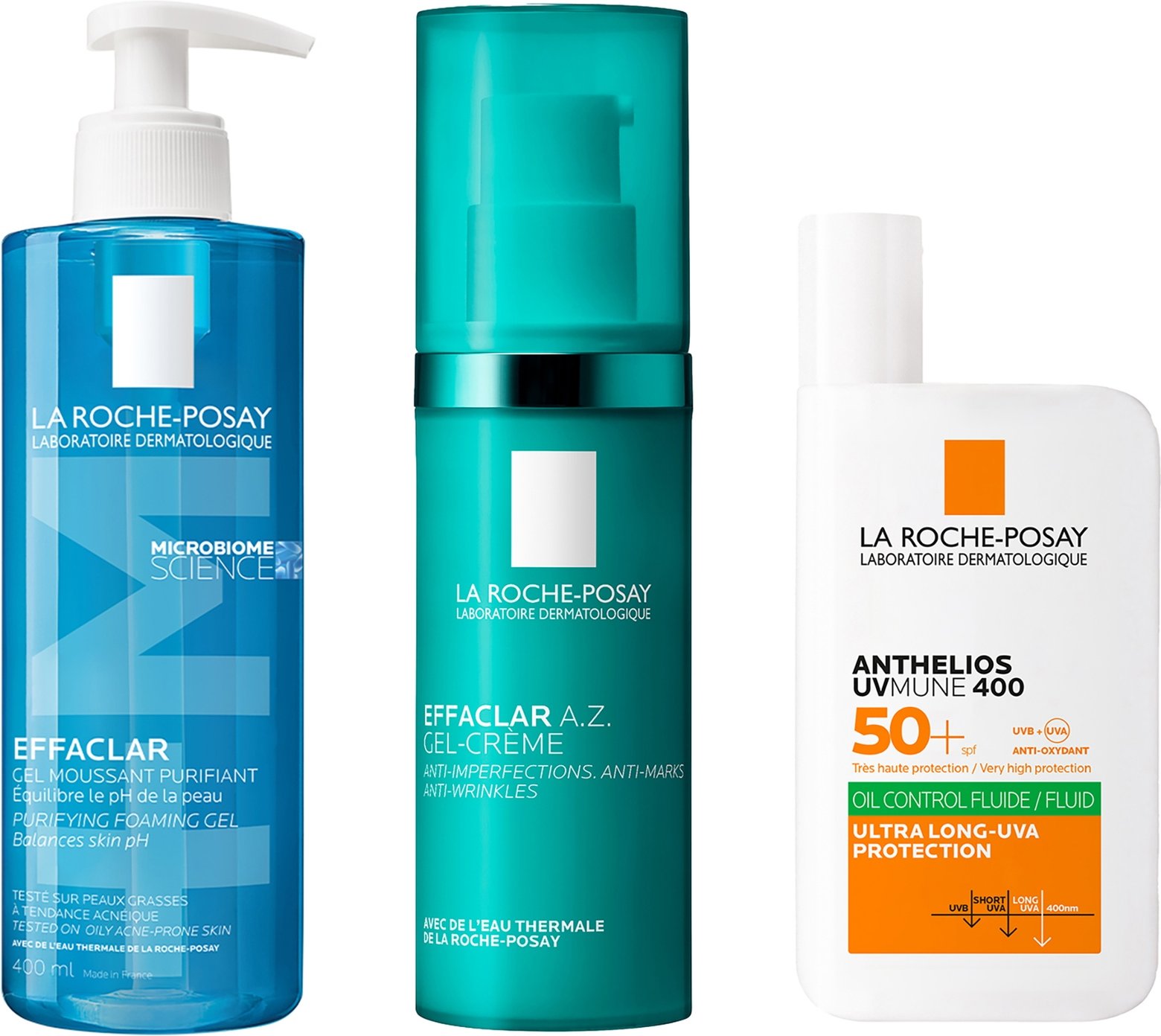 La Roche Posay Effaclar Adult Acne Bundle, Effaclar Cleanser & Treatment