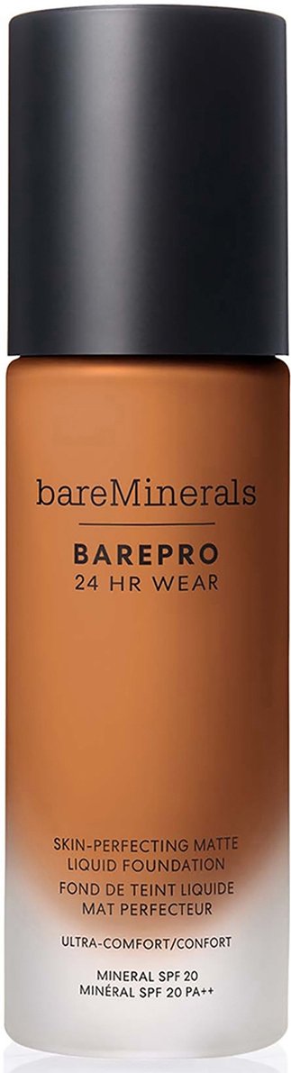 bareMinerals Barepro 24Hr Matte Comfort Liquid Foundation Mineral Spf20 30ml (various shades) - Med. Deep 46 Warm