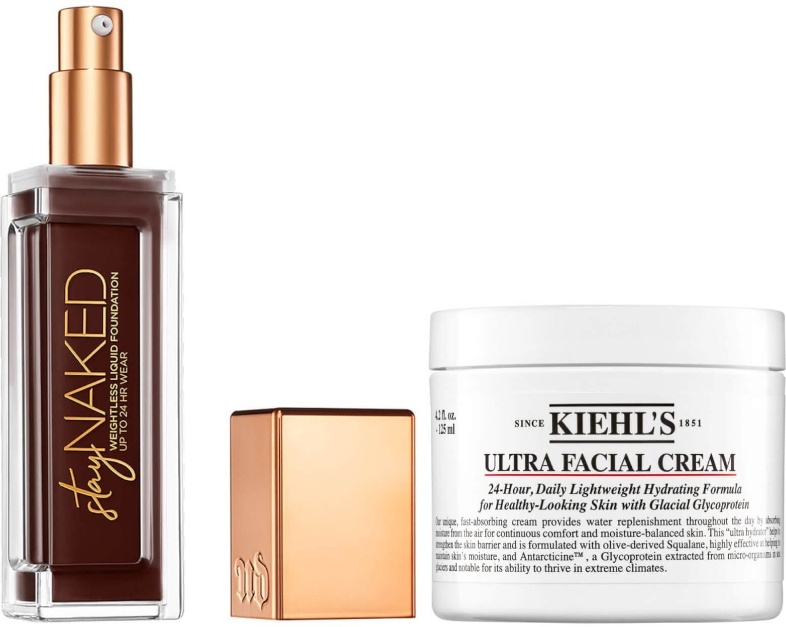 Urban Decay Stay Naked Foundation x Kiehl's Ultra Facial Cream 50 ml Bundle (verschiedene Farbtöne) - 91WR