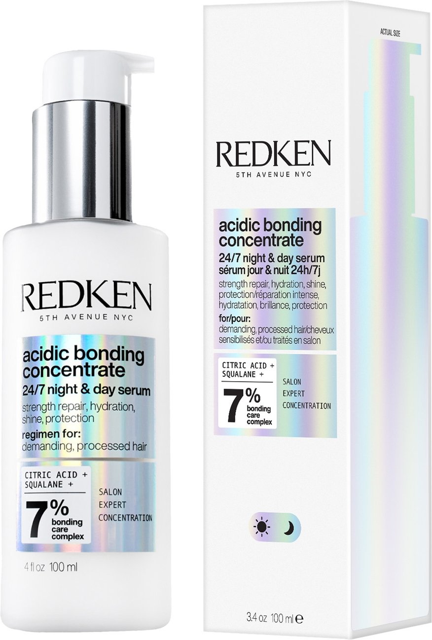 Redken Acidic Bonding Concentrate 24/7 Night and Day Hair Serum, Repair & Strengthen Damaged Hair 100ml