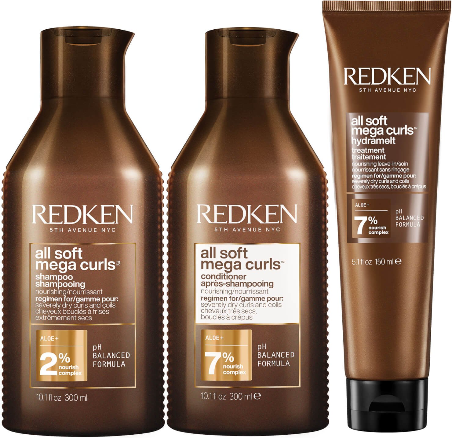 Redken All Soft Mega Curl Intense Hydrating and Nourishing Routine Set for Curly and Coily Hair