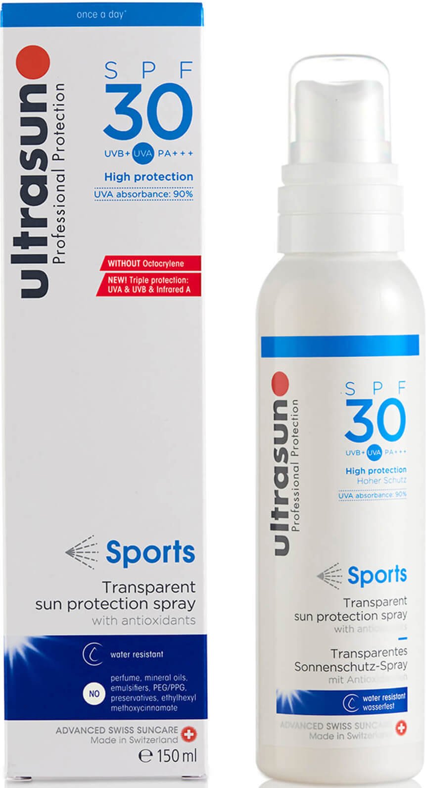 Ultrasun Clear Spray LSF30 - Sport Formel (150ml)
