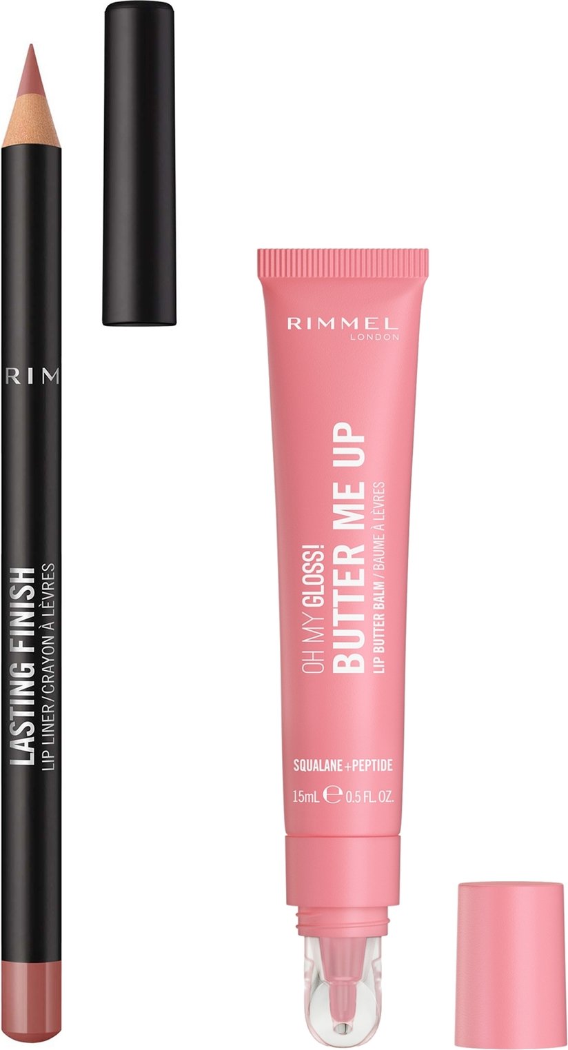 Rimmel Butter Me Up & Lasting Finish Lip Bundle (Various Shades) - 003 Bubble Gum