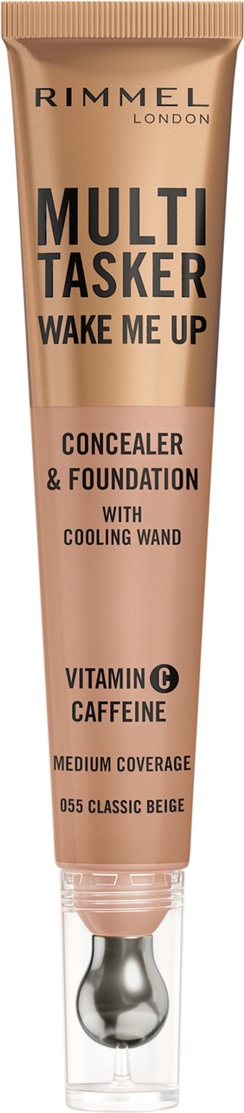 Rimmel Multi-Tasker Wake Me Up Foundation und Concealer 20 ml (Verschiedene Farbtöne) - 055 Classic Beige